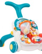 MalPlay Antepremergator si Masuta de activitati 2 in 1 cu Pian detasabil Cos de baschet 43 x 37 cm Blue