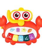 MalPlay Antepremergator si Masuta de activitati 2 in 1 cu Pian detasabil Cos de baschet 43 x 37 cm Blue