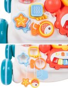 MalPlay Antepremergator si Masuta de activitati 2 in 1 cu Pian detasabil Cos de baschet 43 x 37 cm Blue