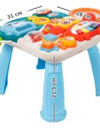MalPlay Antepremergator si Masuta de activitati 2 in 1 cu Pian detasabil Cos de baschet 43 x 37 cm Blue