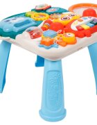 MalPlay Antepremergator si Masuta de activitati 2 in 1 cu Pian detasabil Cos de baschet 43 x 37 cm Blue