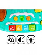 MalPlay Antepremergator transformabil 4 in 1 cu roti antiderapante inaltime reglabila activitati interactive Pian panou detasabil si cos de Baschet 43 x 44 x 47 cm