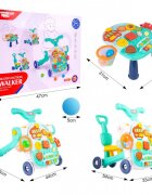 MalPlay Antepremergator transformabil 4 in 1 cu roti antiderapante inaltime reglabila activitati interactive Pian panou detasabil si cos de Baschet 43 x 44 x 47 cm