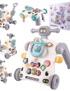 MalPlay Antepremergator transformabil interactiv 6 in 1 cu Volan Scaunel confortabil panou de activitati cu efecte Sonore si Luminoase Activity Walker