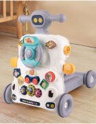 MalPlay Antepremergator transformabil interactiv 6 in 1 cu Volan Scaunel confortabil panou de activitati cu efecte Sonore si Luminoase Activity Walker