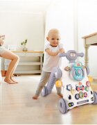 MalPlay Antepremergator transformabil interactiv 6 in 1 cu Volan Scaunel confortabil panou de activitati cu efecte Sonore si Luminoase Activity Walker