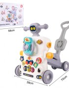 MalPlay Antepremergator transformabil interactiv 6 in 1 cu Volan Scaunel confortabil panou de activitati cu efecte Sonore si Luminoase Activity Walker