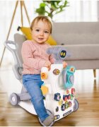 MalPlay Antepremergator transformabil interactiv 6 in 1 cu Volan Scaunel confortabil panou de activitati cu efecte Sonore si Luminoase Activity Walker