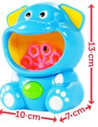 MalPlay Aparat generator baloane de sapun cu baterii si rezerva 118 ml lichid inclus 13 x 10 x 7 cm Bubble Blue Elephant