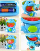 MalPlay Aparat generator baloane de sapun cu baterii si rezerva 118 ml lichid inclus 13 x 10 x 7 cm Bubble Blue Elephant