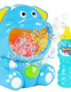 MalPlay Aparat generator baloane de sapun cu baterii si rezerva 118 ml lichid inclus 13 x 10 x 7 cm Bubble Blue Elephant