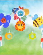 MalPlay Arcada de jucarii pentru caruciorpatut din material textil si plastic cu prindere universala Cute Butterfly 48 x 36 x 5 cm