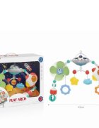 MalPlay Arcada pentru carucior sau patut copii muzicala cu jucarii suspendare ajustabila si pliabila multicolor 0-36 luni