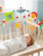 MalPlay Arcada pentru carucior sau patut copii muzicala cu jucarii suspendare ajustabila si pliabila multicolor 0-36 luni