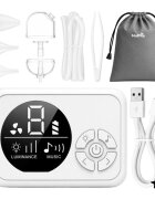 MalPlay Aspirator nazal electric AspiLoo pentru copii si bebelusi putere 55 W 9 trepte de aspirare 3 varfuri silicon muzica si lumina de veghe USB-C
