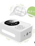 MalPlay Aspirator nazal electric AspiLoo pentru copii si bebelusi putere 55 W 9 trepte de aspirare 3 varfuri silicon muzica si lumina de veghe USB-C
