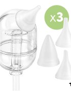 MalPlay Aspirator nazal electric AspiLoo pentru copii si bebelusi putere 55 W 9 trepte de aspirare 3 varfuri silicon muzica si lumina de veghe USB-C