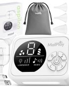 MalPlay Aspirator nazal electric AspiLoo pentru copii si bebelusi putere 55 W 9 trepte de aspirare 3 varfuri silicon muzica si lumina de veghe USB-C