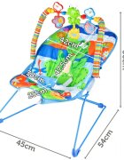 MalPlay Balansoar cu vibratii bara de jucarii si muzica Green Frog