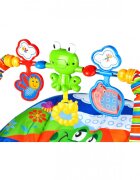 MalPlay Balansoar cu vibratii bara de jucarii si muzica Green Frog