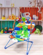 MalPlay Balansoar cu vibratii bara de jucarii si muzica Green Frog