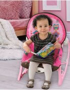 MalPlay Balansoar multifunctional cu Muzica Vibratii bara detasabila cu 3 jucarii suspendate Scaunel rabatabil in 2 pozitii Husa detasabila Pink