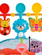 MalPlay Balansoar multifunctional pentru copii Blue Lion prevazut cu sunete si vibratii dimensiune 64 x 46 x 65 cm