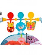 MalPlay Balansoar multifunctional pentru copii Blue Lion prevazut cu sunete si vibratii dimensiune 64 x 46 x 65 cm