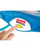 MalPlay Balansoar multifunctional pentru copii Blue Lion prevazut cu sunete si vibratii dimensiune 64 x 46 x 65 cm