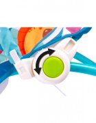 MalPlay Balansoar multifunctional pentru copii Blue Lion prevazut cu sunete si vibratii dimensiune 64 x 46 x 65 cm