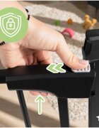 MalPlay Bariera de siguranta modulara pentru copii Black 87-340 cm inaltime 75 cm inchidere automata functie tarc de joaca