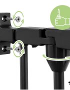 MalPlay Bariera de siguranta modulara pentru copii Black 87-340 cm inaltime 75 cm inchidere automata functie tarc de joaca