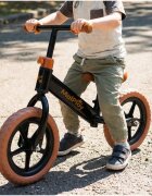 MalPlay Bicicleta de echilibru fara pedale cu Ghidonul si Saua ergonomica reglabile in inaltime roti de 12 inch din spuma EVA si manere anti-alunecare BlackBrown