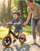 MalPlay Bicicleta de echilibru fara pedale cu Ghidonul si Saua ergonomica reglabile in inaltime roti de 12 inch din spuma EVA si manere anti-alunecare BlackBrown