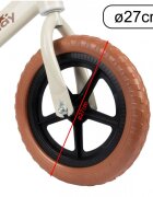MalPlay Bicicleta de echilibru fara pedale cu Ghidonul si Saua ergonomica reglabile in inaltime roti de 12 inch din spuma EVA si manere anti-alunecare WhiteBrown