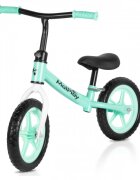 MalPlay Bicicleta de echilibru fara pedale pentru copii Fliki TurquoiseWhite 12 inch roti spuma EVA cu saua si ghidonul reglabile