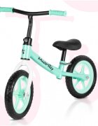 MalPlay Bicicleta de echilibru fara pedale pentru copii Fliki TurquoiseWhite 12 inch roti spuma EVA cu saua si ghidonul reglabile