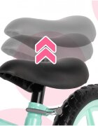 MalPlay Bicicleta de echilibru fara pedale pentru copii Fliki TurquoiseWhite 12 inch roti spuma EVA cu saua si ghidonul reglabile
