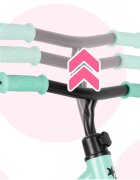 MalPlay Bicicleta de echilibru fara pedale pentru copii Fliki TurquoiseWhite 12 inch roti spuma EVA cu saua si ghidonul reglabile