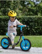 MalPlay Bicicleta de echilibru pentru copii blackblue cadru otel roti 12 inch saua si ghidonul reglabile pe inaltime