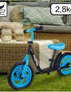 MalPlay Bicicleta de echilibru pentru copii blackblue cadru otel roti 12 inch saua si ghidonul reglabile pe inaltime