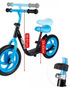 MalPlay Bicicleta de echilibru pentru copii blackblue cadru otel roti 12 inch saua si ghidonul reglabile pe inaltime