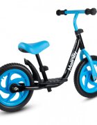 MalPlay Bicicleta de echilibru pentru copii blackblue cadru otel roti 12 inch saua si ghidonul reglabile pe inaltime