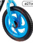 MalPlay Bicicleta de echilibru pentru copii blackblue cadru otel roti 12 inch saua si ghidonul reglabile pe inaltime