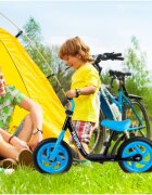 MalPlay Bicicleta de echilibru pentru copii blackblue cadru otel roti 12 inch saua si ghidonul reglabile pe inaltime