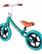 MalPlay Bicicleta fara pedale cu roti de 12 inch din spuma EVA cu scaun si ghidon reglabile in inaltime Push Sport Albastru inaltime sezut 29-34 cm de la 3 ani inaltime recomandata 80-108 cm