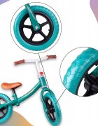 MalPlay Bicicleta fara pedale cu roti de 12 inch din spuma EVA cu scaun si ghidon reglabile in inaltime Push Sport Albastru inaltime sezut 29-34 cm de la 3 ani inaltime recomandata 80-108 cm