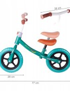 MalPlay Bicicleta fara pedale cu roti de 12 inch din spuma EVA cu scaun si ghidon reglabile in inaltime Push Sport Albastru inaltime sezut 29-34 cm de la 3 ani inaltime recomandata 80-108 cm