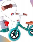MalPlay Bicicleta fara pedale cu roti de 12 inch din spuma EVA cu scaun si ghidon reglabile in inaltime Push Sport Albastru inaltime sezut 29-34 cm de la 3 ani inaltime recomandata 80-108 cm