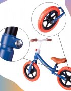 MalPlay Bicicleta fara pedale cu roti de 12 inch din spuma EVA cu scaun si ghidon reglabile in inaltime Push Sport AlbastruRosu inaltime sezut 29-34 cm de la 3 ani inaltime recomandata 80-108 cm AlbastruRosu